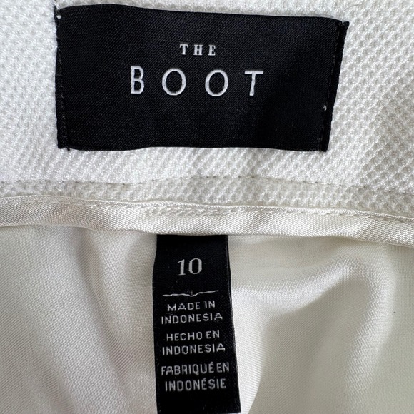 WHITE HOUSE BLACK MARKET The BOOT Womens Sailor Button Flare Pants White Size 10 - Picture 7 of 16